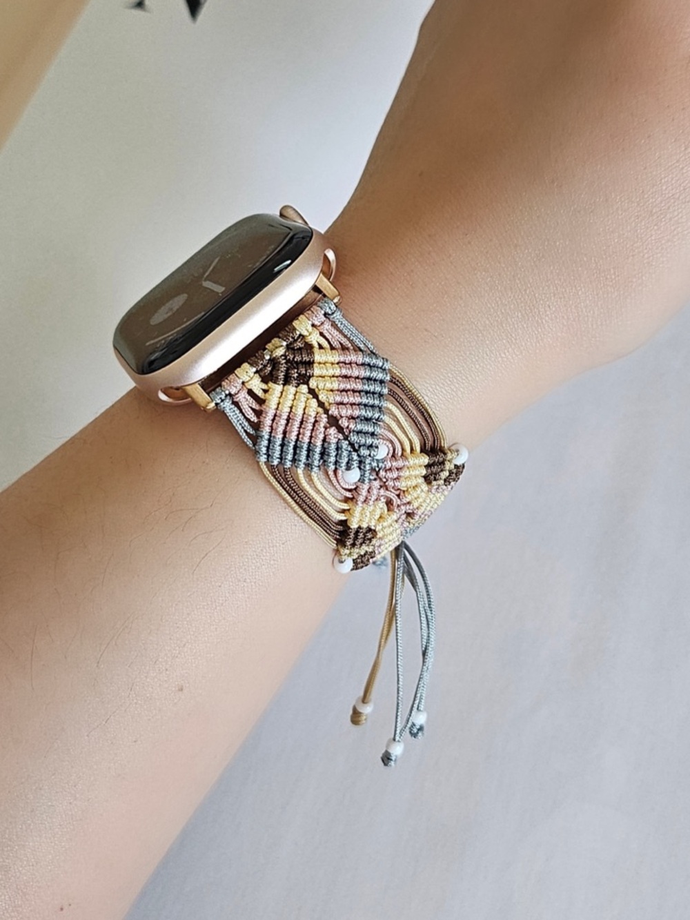 Handmade multicolor Macramé Apple Watch Band